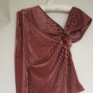 One Shoulder Top w/ Knot Off Shoulder